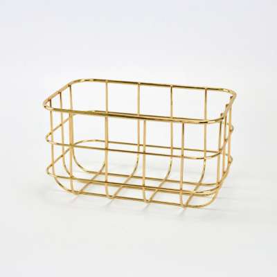 5.5 L gold storage basket metal wire basket with 4 colors